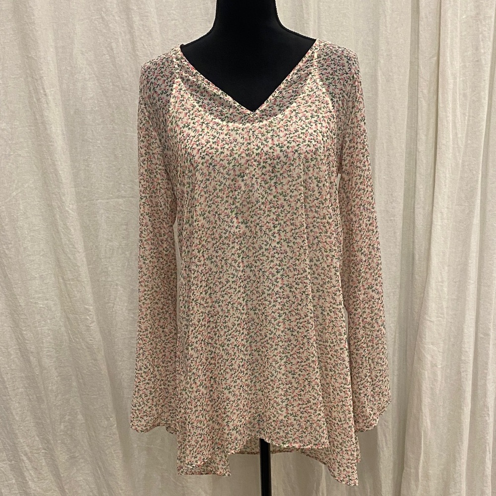 Honey PunchFloral V-Neck Women's Tunic/Dress